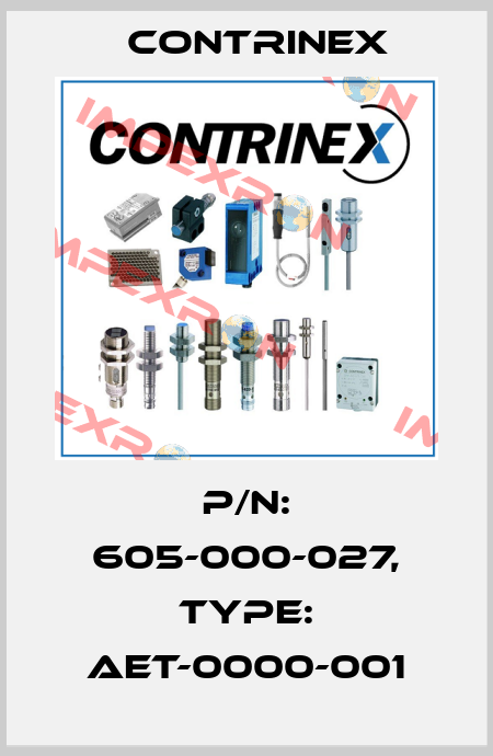 p/n: 605-000-027, Type: AET-0000-001 Contrinex