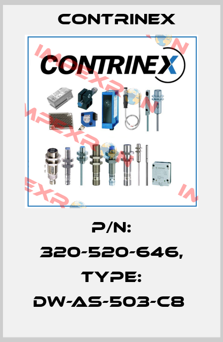 P/N: 320-520-646, Type: DW-AS-503-C8  Contrinex