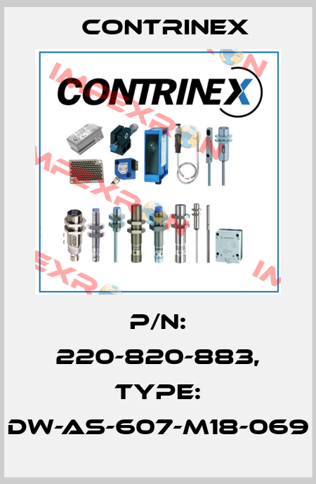 p/n: 220-820-883, Type: DW-AS-607-M18-069 Contrinex