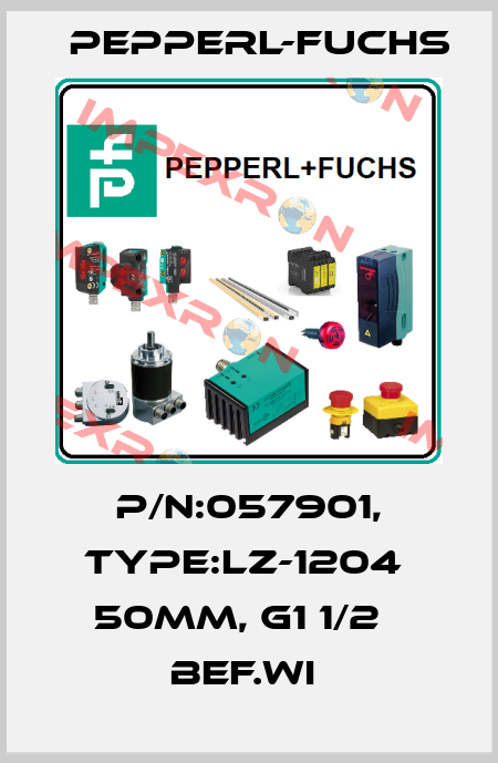 P/N:057901, Type:LZ-1204  50MM, G1 1/2   Bef.wi  Pepperl-Fuchs