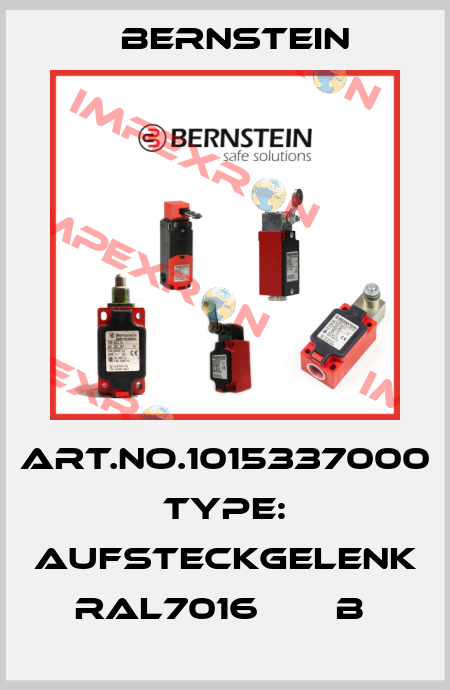 Art.No.1015337000 Type: AUFSTECKGELENK RAL7016       B  Bernstein