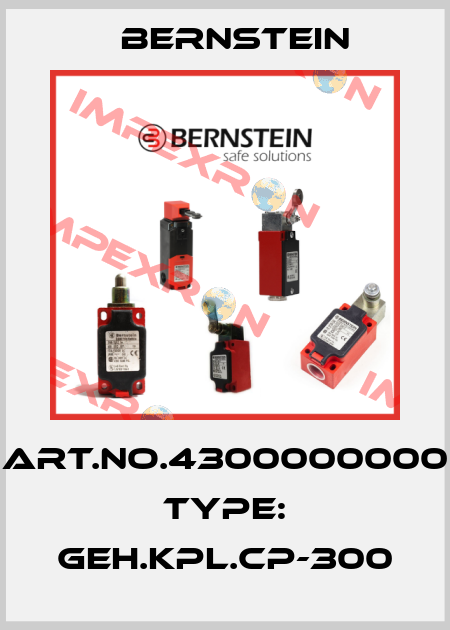 Art.No.4300000000 Type: GEH.KPL.CP-300 Bernstein