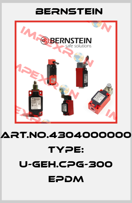 Art.No.4304000000 Type: U-GEH.CPG-300 EPDM Bernstein