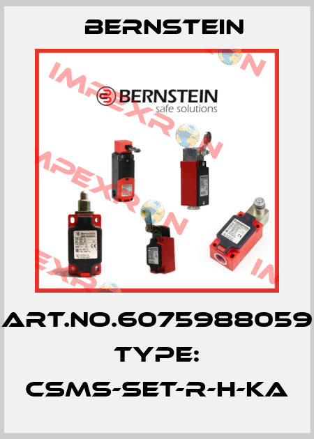 Art.No.6075988059 Type: CSMS-SET-R-H-KA Bernstein