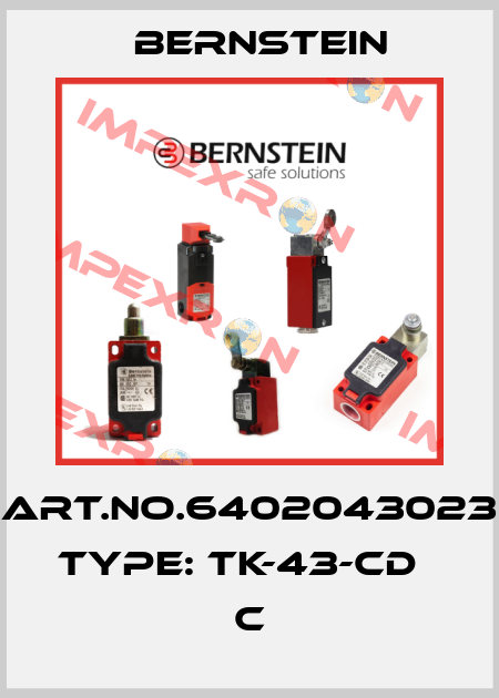 Art.No.6402043023 Type: TK-43-CD                     C Bernstein