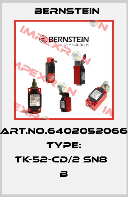 Art.No.6402052066 Type: TK-52-CD/2 SN8               B Bernstein