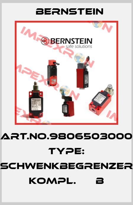 Art.No.9806503000 Type: SCHWENKBEGRENZER KOMPL.      B Bernstein