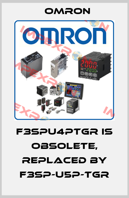 F3SPU4PTGR is obsolete, replaced by F3SP-U5P-TGR Omron