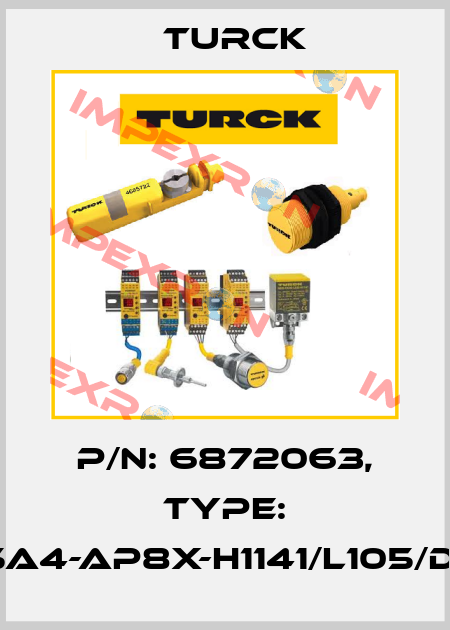 p/n: 6872063, Type: FCS-DN25A4-AP8X-H1141/L105/D107/D024 Turck