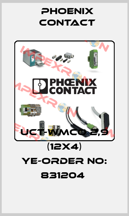 UCT-WMCO 2,9 (12X4) YE-ORDER NO: 831204  Phoenix Contact