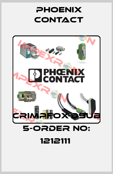CRIMPFOX-DSUB 5-ORDER NO: 1212111  Phoenix Contact