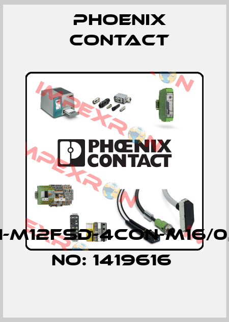 SACC-DSI-M12FSD-4CON-M16/0,5-ORDER NO: 1419616  Phoenix Contact