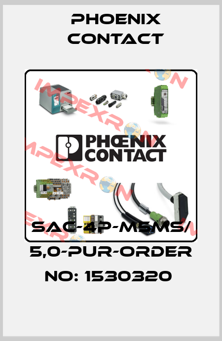 SAC-4P-M5MS/ 5,0-PUR-ORDER NO: 1530320  Phoenix Contact