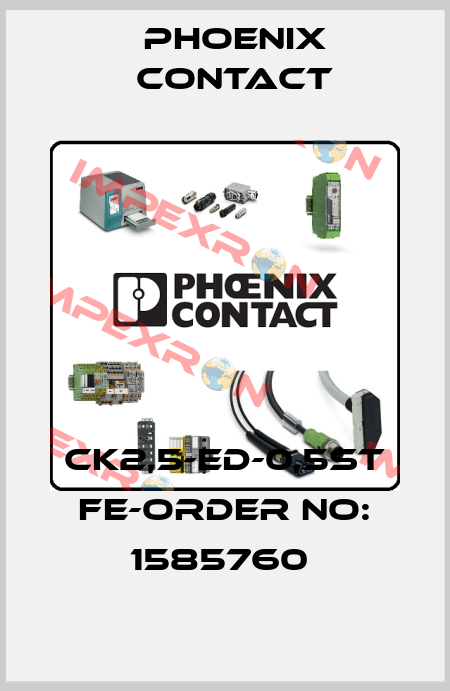 CK2,5-ED-0,5ST FE-ORDER NO: 1585760  Phoenix Contact