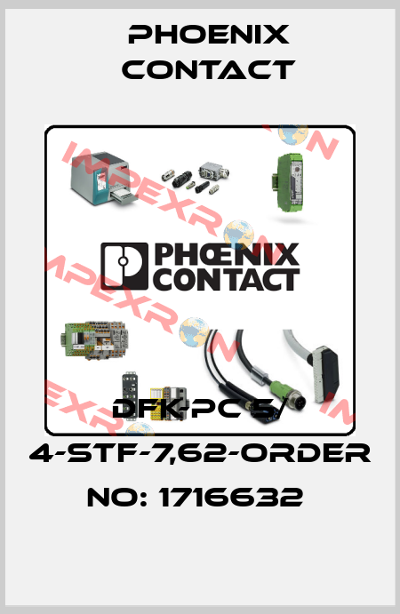 DFK-PC 5/ 4-STF-7,62-ORDER NO: 1716632  Phoenix Contact