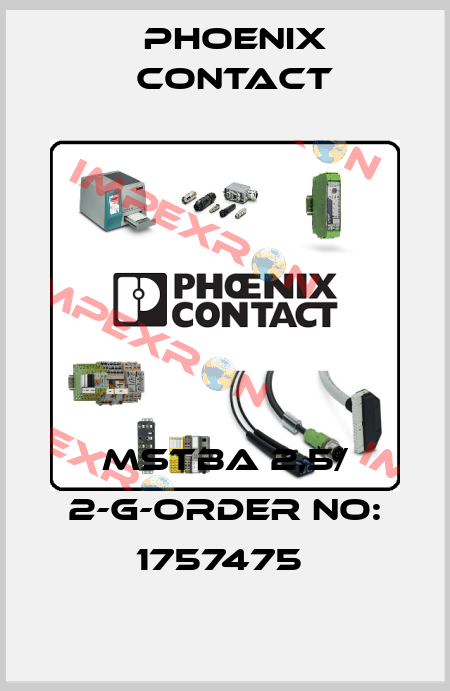 MSTBA 2,5/ 2-G-ORDER NO: 1757475  Phoenix Contact