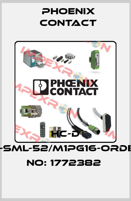 HC-D 15-SML-52/M1PG16-ORDER NO: 1772382  Phoenix Contact