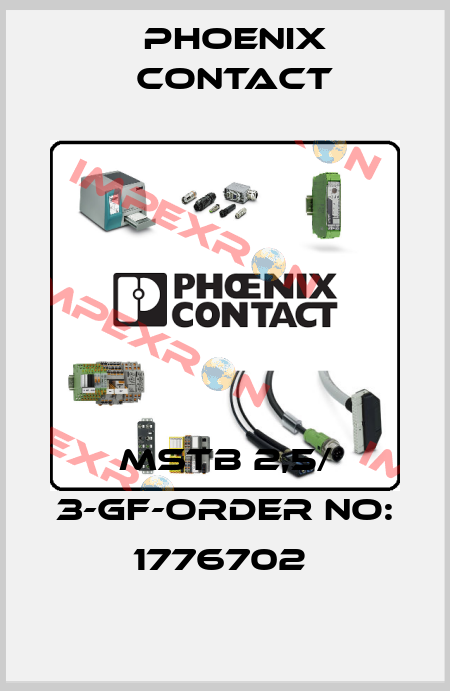 MSTB 2,5/ 3-GF-ORDER NO: 1776702  Phoenix Contact