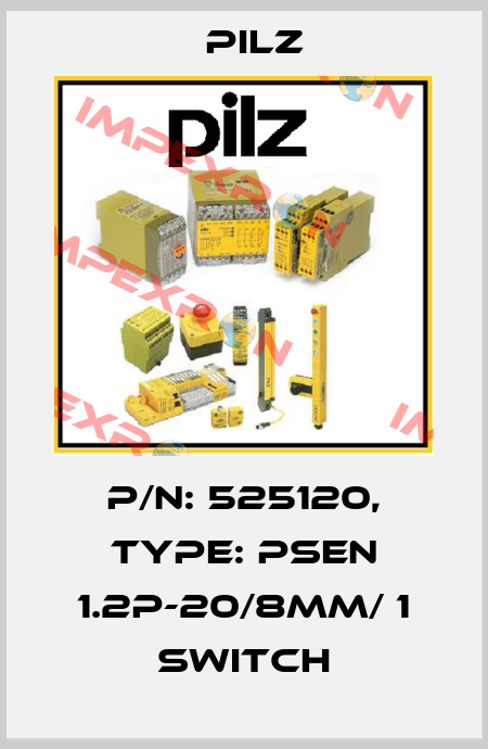 p/n: 525120, Type: PSEN 1.2p-20/8mm/ 1 switch Pilz