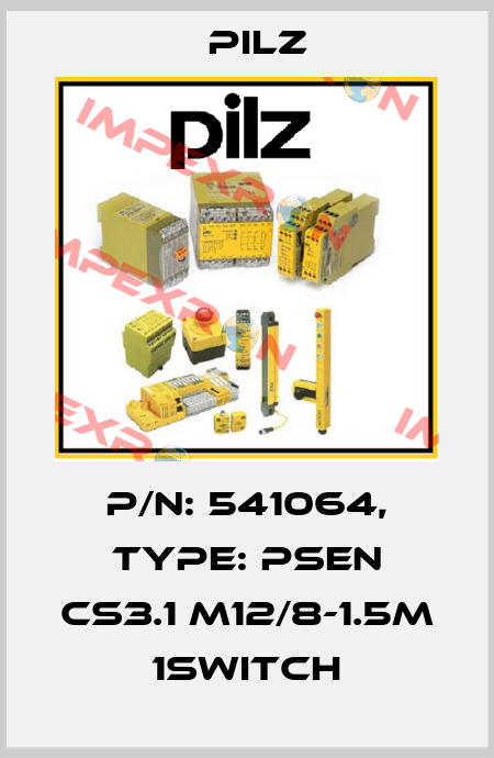 p/n: 541064, Type: PSEN cs3.1 M12/8-1.5m 1switch Pilz