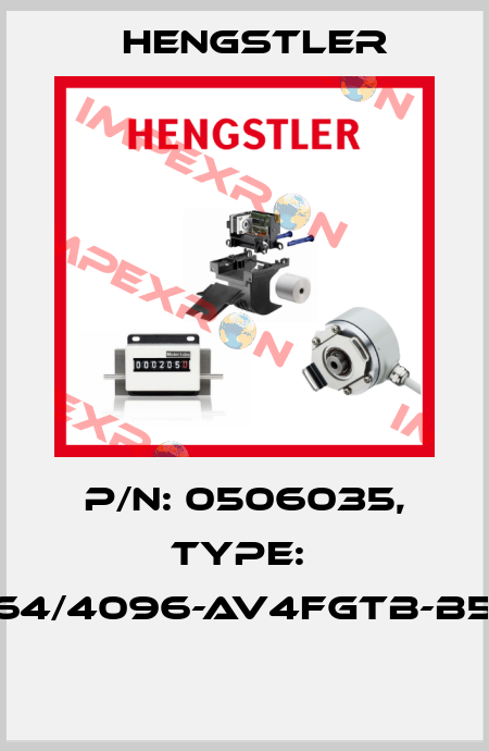 P/N: 0506035, Type:  RI64/4096-AV4FGTB-B5-O  Hengstler