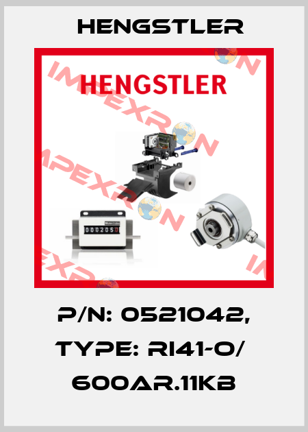 p/n: 0521042, Type: RI41-O/  600AR.11KB Hengstler