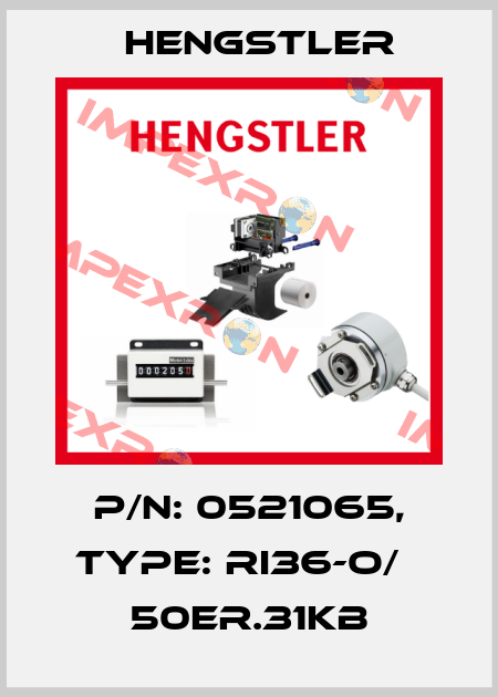 p/n: 0521065, Type: RI36-O/   50ER.31KB Hengstler