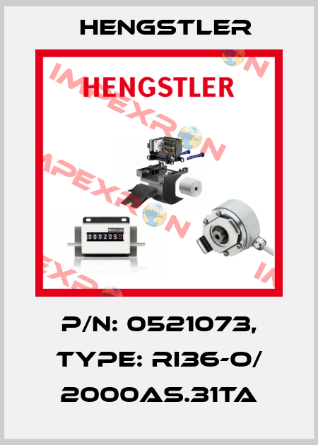 p/n: 0521073, Type: RI36-O/ 2000AS.31TA Hengstler