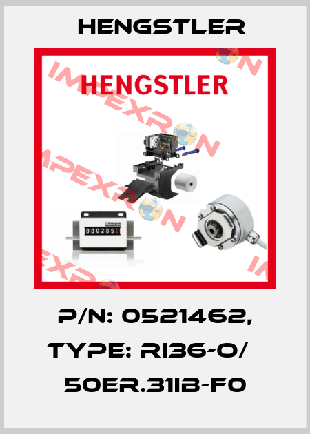 p/n: 0521462, Type: RI36-O/   50ER.31IB-F0 Hengstler