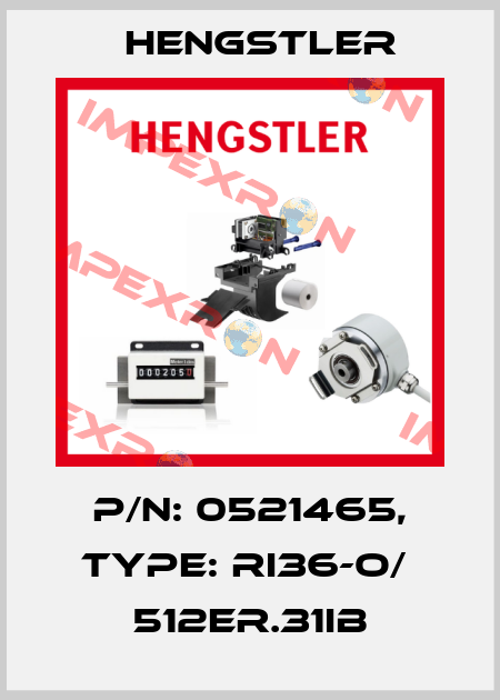 p/n: 0521465, Type: RI36-O/  512ER.31IB Hengstler