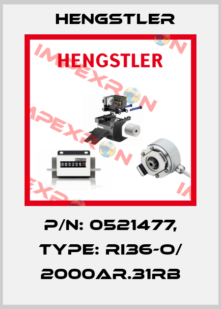 p/n: 0521477, Type: RI36-O/ 2000AR.31RB Hengstler