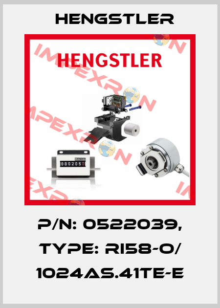 p/n: 0522039, Type: RI58-O/ 1024AS.41TE-E Hengstler