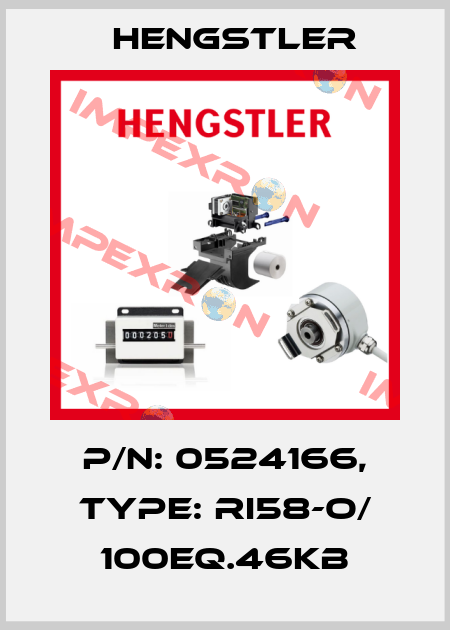 p/n: 0524166, Type: RI58-O/ 100EQ.46KB Hengstler