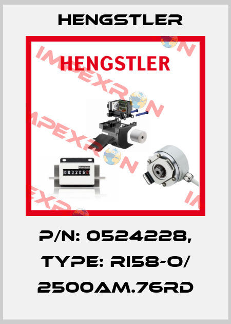 p/n: 0524228, Type: RI58-O/ 2500AM.76RD Hengstler