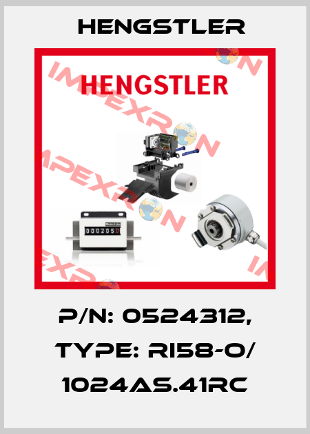 p/n: 0524312, Type: RI58-O/ 1024AS.41RC Hengstler