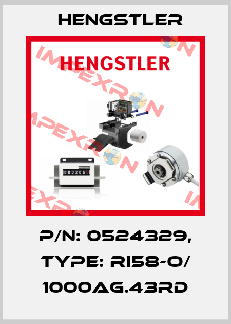 p/n: 0524329, Type: RI58-O/ 1000AG.43RD Hengstler