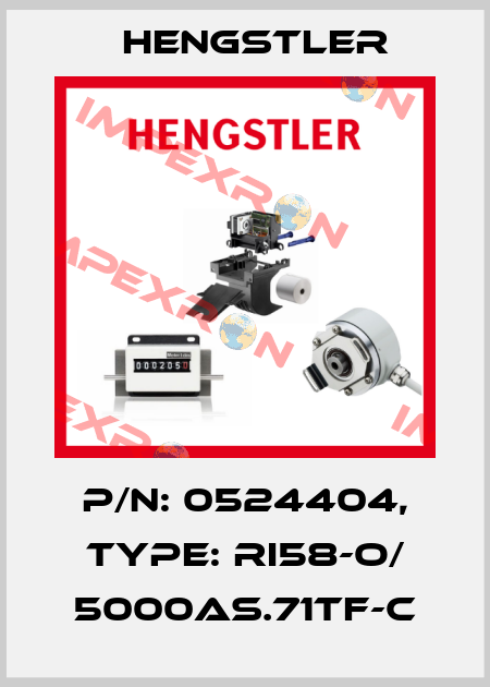 p/n: 0524404, Type: RI58-O/ 5000AS.71TF-C Hengstler