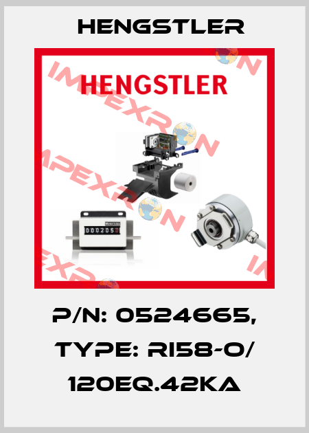 p/n: 0524665, Type: RI58-O/ 120EQ.42KA Hengstler