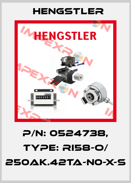 p/n: 0524738, Type: RI58-O/ 250AK.42TA-N0-X-S Hengstler