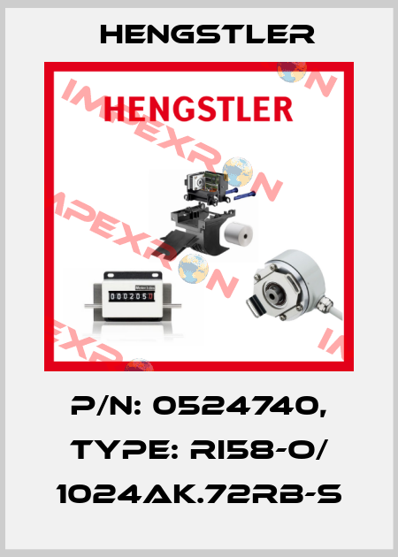p/n: 0524740, Type: RI58-O/ 1024AK.72RB-S Hengstler