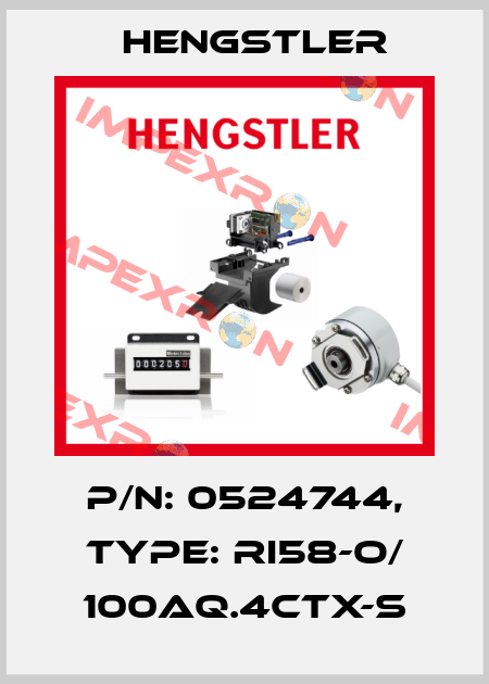 p/n: 0524744, Type: RI58-O/ 100AQ.4CTX-S Hengstler