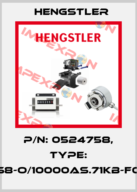 p/n: 0524758, Type: RI58-O/10000AS.71KB-F0-S Hengstler