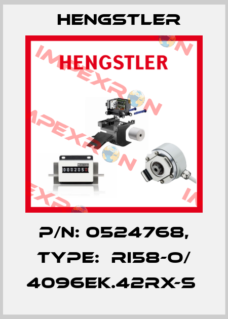 P/N: 0524768, Type:  RI58-O/ 4096EK.42RX-S  Hengstler