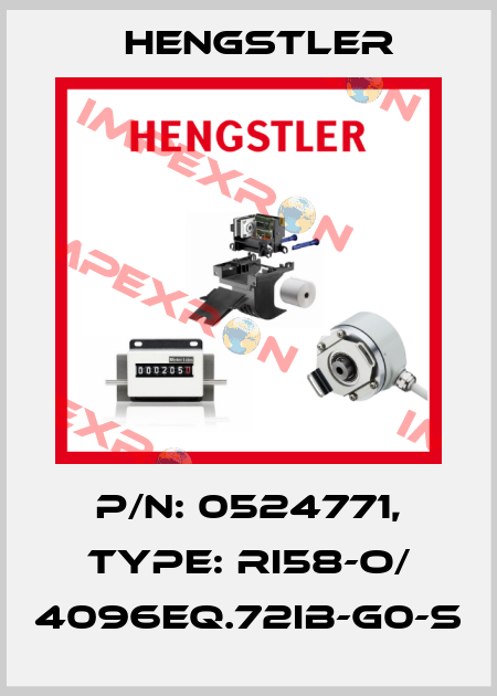 p/n: 0524771, Type: RI58-O/ 4096EQ.72IB-G0-S Hengstler