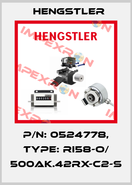 p/n: 0524778, Type: RI58-O/ 500AK.42RX-C2-S Hengstler