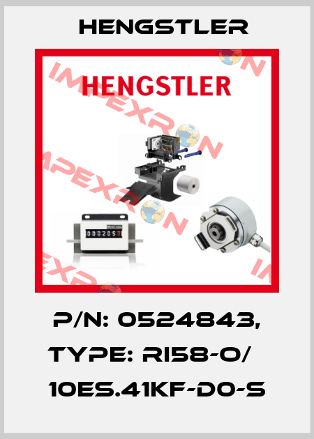 p/n: 0524843, Type: RI58-O/   10ES.41KF-D0-S Hengstler