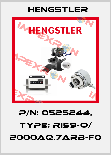 p/n: 0525244, Type: RI59-O/ 2000AQ.7ARB-F0 Hengstler