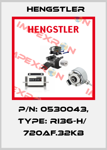 p/n: 0530043, Type: RI36-H/  720AF.32KB Hengstler