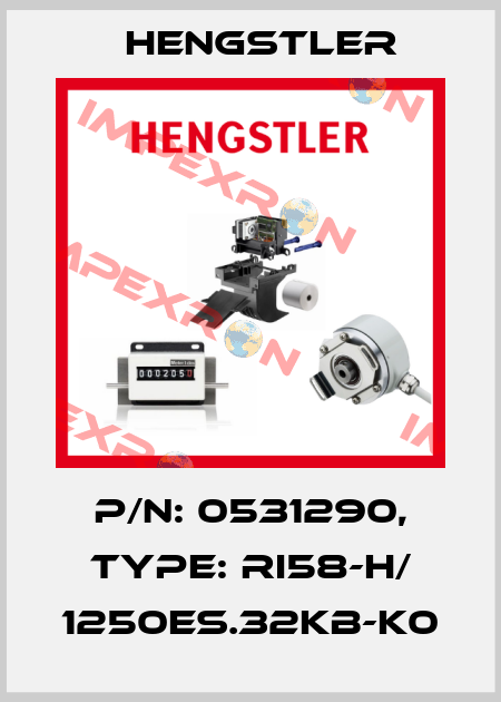 p/n: 0531290, Type: RI58-H/ 1250ES.32KB-K0 Hengstler