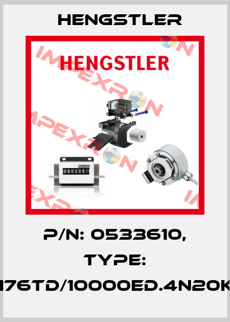 p/n: 0533610, Type: RI76TD/10000ED.4N20KF Hengstler